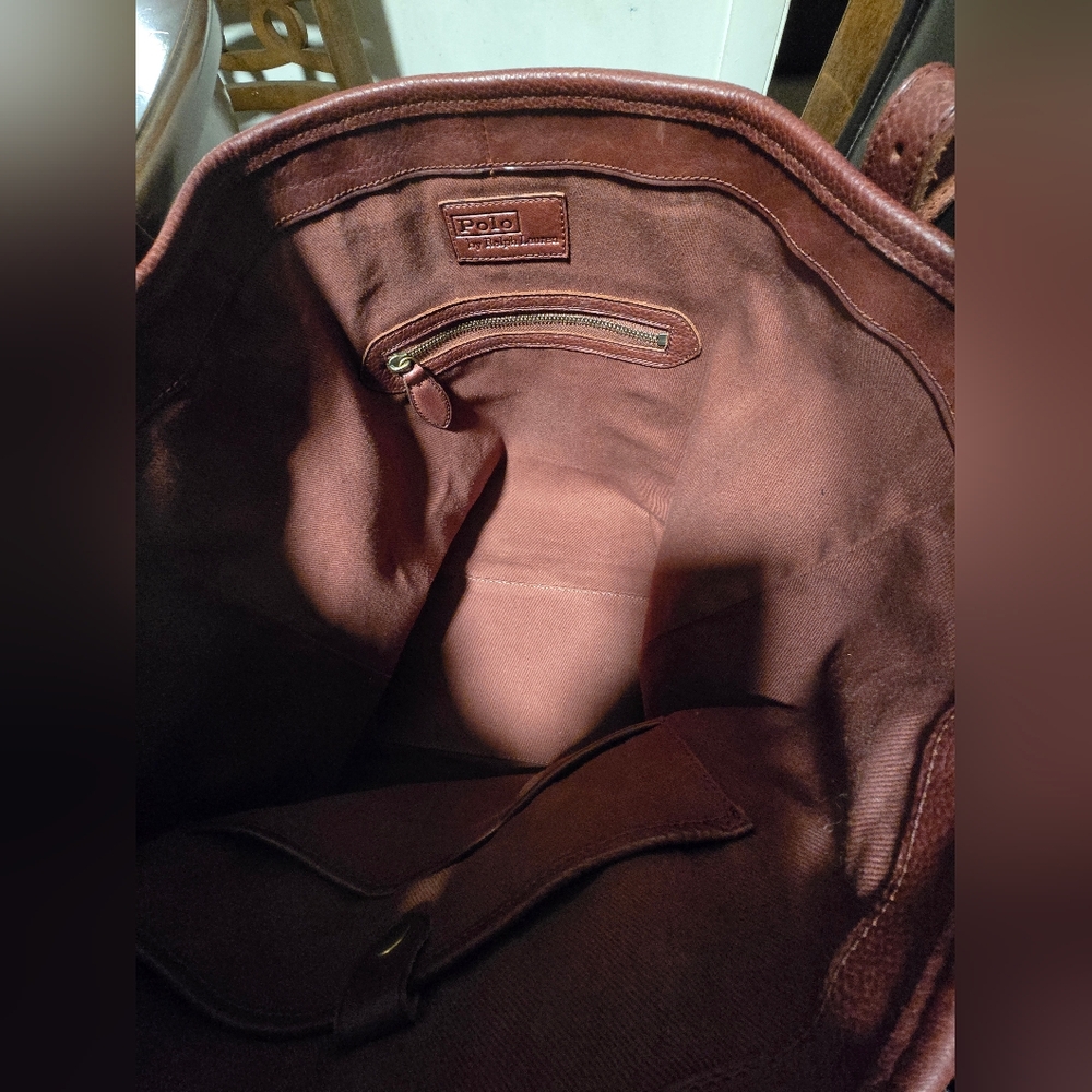 Polo Ralph Lauren Heritage Leather Tote - Picture 8 of 8